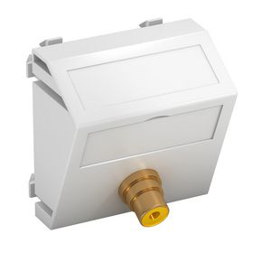 Draagplaat Video-Cinch 1x kopp. connect.-connect. 45x45mm