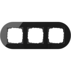 Afdekraam 3-v Gira Studio gl.zwart