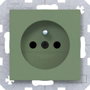 Wandcontactdoos aardpen Safety Plus steekklemmen A.x/C.x aloe mat