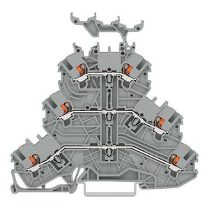 3-etageklem Met drukknop Rijg-/rijg-/rijgklem grijs VVE=40