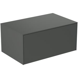 Conca wastafelmeubel 80x50x37cm 1 lade afdekblad zonder uitsnijding mat antraciet