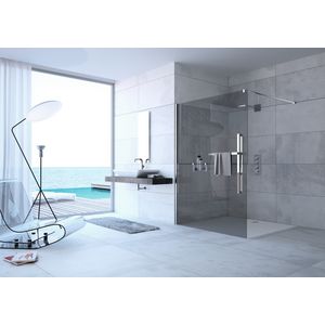 Inloopd. Duplo 1785/1800x2000 chroom grijs glas AP