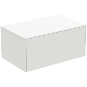 Conca wastafelmeubel 80x50x37cm 1 lade afdekblad zonder uitsnijding matt white