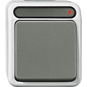 Drukknop 1P met lampje Merten AQUASTAR IP44