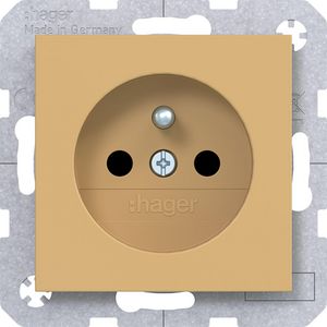 Wandcontactdoos aardpen Safety Plus steekklemmen A.x/C.x hazel mat