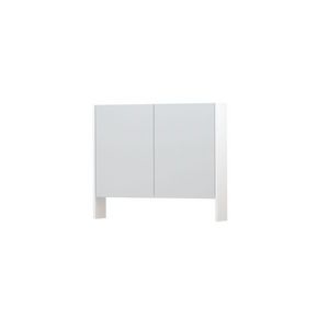 INK SPK3 Spiegelkast 2dr & open planchet Mat wit 90x74