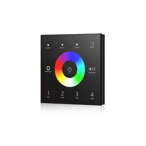 DMX master RGBTW 4 zones muurtouchwielbediening zwart