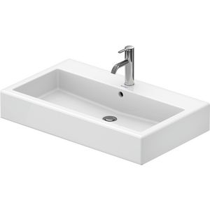 VERO #045480 wastafel 800mm wit met kraangat met overloop