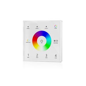DMX master RGBTW 4 zones muurtouchwielbediening wit
