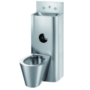 Wastafel hangWC Combi gecentreerd RVS 304 sat