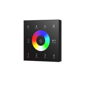 DMX master RGBW 4 zones muurtouchwielbediening zwart