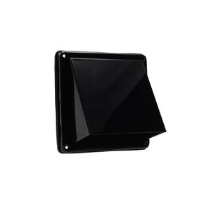 RVS buitenrooster schuine kap Ø100mm zwart