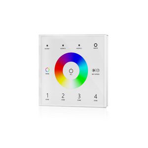 DMX master RGBW 4 zones muurtouchwielbediening wit