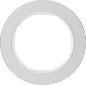 Afdekraam 1-v berker R.Classic aluminium/polarwit