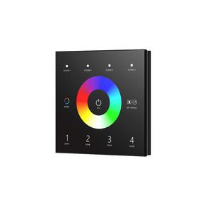 DMX master RGB 4 zones muurtouchwielbediening zwart