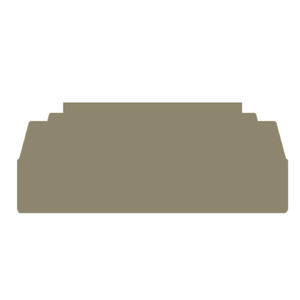 Afsluit- eindplaat d.beige h:87mm b:2mm V-0 VVE=20