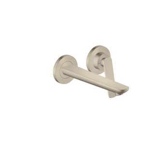 Afbouwdeel 2-gats wandmengkraan uitloop 195mm Cubic Cut greep brushed nickel Citterio-C