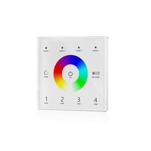 DMX master RGB 4 zones muurtouchwielbediening wit