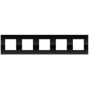 Vijfvoudige afdekplaat hoh 71mm Pure liquid black