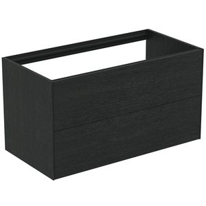 Conca wastafelmeubel 100x50x55cm 2 laden zonder afdekblad smoked oak
