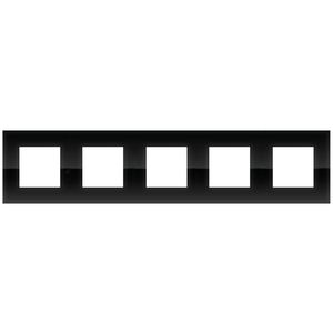 Vijfvoudige afdekplaat hoh 71mm Pure liquid black