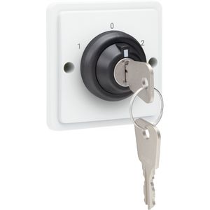 Spuitwaterdichte sleutelschakelaar 16A schroef wit