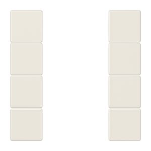 Tastafdekking compleet 4-voudig LS wit KNX