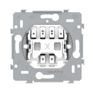 Sokkel kruisschakelaar/kruistrekschakelaar 10AX/250Vac insst