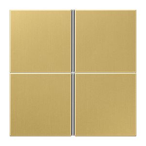 Tastafdekking compleet 4voudig LS messing klass KNX