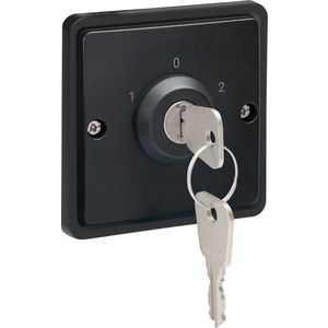 Spuitwaterdichte sleutelschakelaar 10A schroef zwart