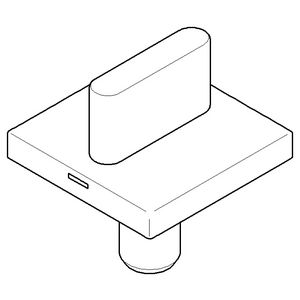 Greep v. badkuip Cold ovaal puur 60x60x40mm chr