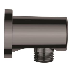 Rainshower aansluitbocht hard graphite (donker grijs) rond