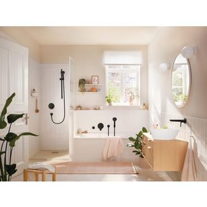 Rebris S 1-hendel wastafelkraan inbouw wandmontage met uitloop 20cm mat zwart 72528670
