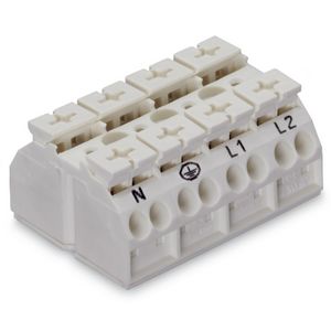 4-draads apparaataansluitklem N-PE-L1-L2 862-2604 VVE=200