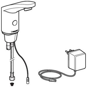 HyTronic 185 wastafelkraan chroom elektrisch gestuurd 230V