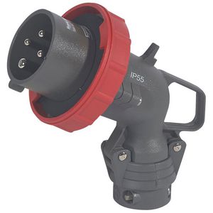 Hoek contactstop. 400V 16A 4-polig IP67 kunststof Hypra
