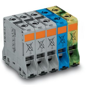 Draaistroomset +hogestroomklem 95mm² draagrail 35x1 285-199