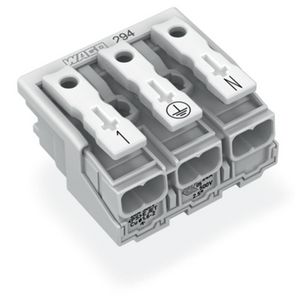 Kroonklem Drukknop extern z. PE-contact wit 294-5053 VVE=500