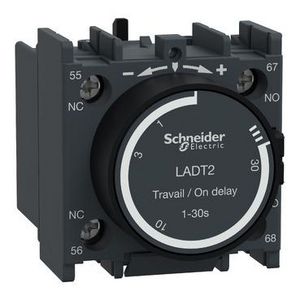Hulpcontactblok met tijdrelais Opkomend 1-30S 1M+1V Sc D