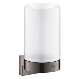 Selection houder voor glas en zeepdispenser 41027A00 hard graphite (donker grijs)