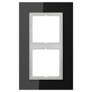 Afdekraam zwart glas 2-voudig LS-plus