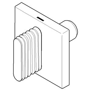 Greep v. badkuip Hot ovaal golf 60x60x40mm chr