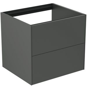Conca wastafelmeubel 60x50x55cm 2 laden zonder afdekblad mat antraciet