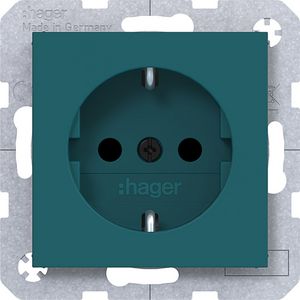 SCHUKO-wandcontactdoos Safety Plus schroefklemmen A.x/C.x azure mat