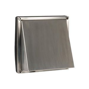 RVS buitenrooster schuine kap Ø100mm