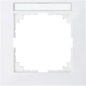 Afdekframe Merten M-Pure enkelvoudig tekstveld polarwit syst