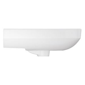 Euro Ceramic wastafel 55cm zonder kraagat met overloop