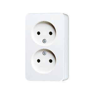 Wandcontactdoos 2v zonder R/A WW + kinderbev. AP600