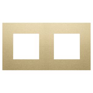 2-voudige afdekplaat hoh 71mm Pure alu gold brushed
