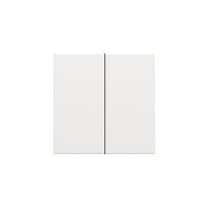 Afwerkingsset dubbele elektr. schakelaar /knop white c.